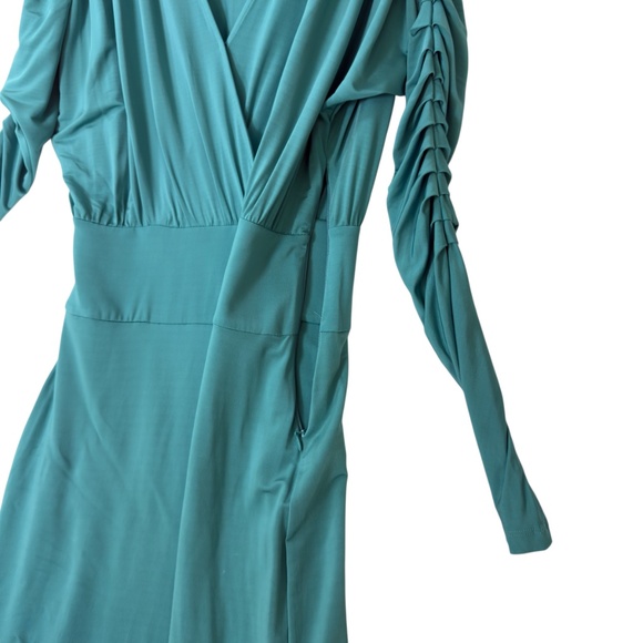 GUESS Marciano Long Draped Sleeves Women's Party/Cocktail Dress Green, Size XS - Picture 10 of 11